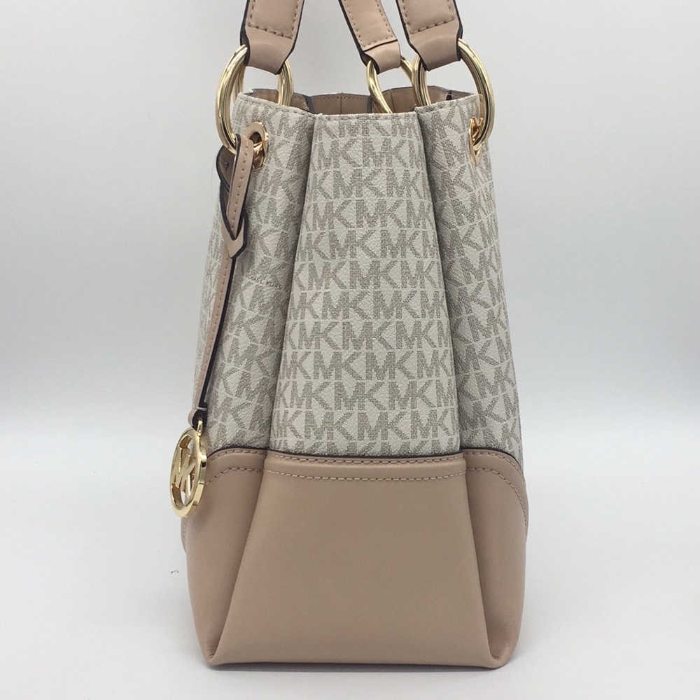 MICHAEL KORS NICOLE LG SHLDR TOTE VANILLA MLTI - Picture 4 of 8